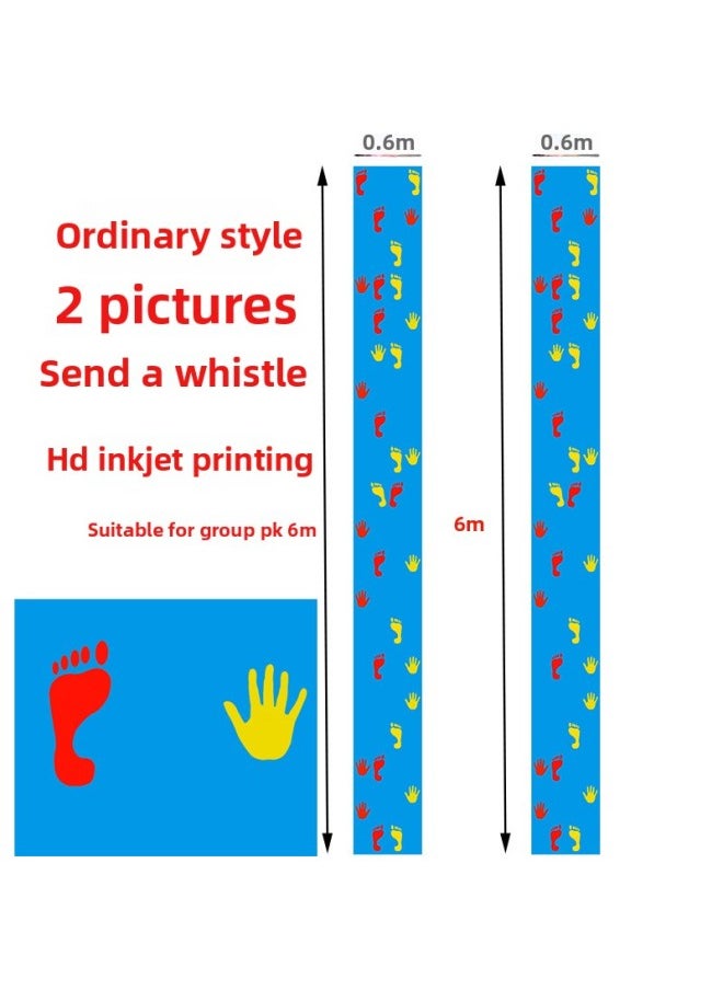 Use Your Hands And Feet With Game Mats For Fun Games Props. The Team Builds Outdoor Development Training Equipment.-Color:Adult Red + Send 5 Balls