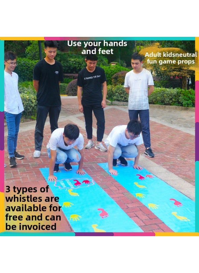 Use Your Hands And Feet With Game Mats For Fun Games Props. The Team Builds Outdoor Development Training Equipment.-Color:Adult Red + Send 5 Balls