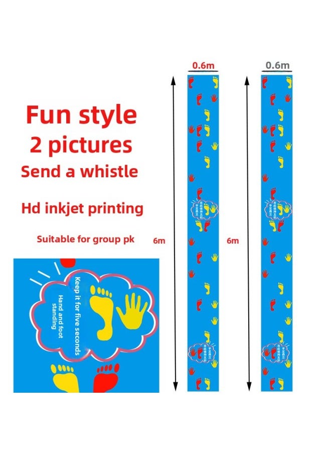Use Your Hands And Feet With Game Mats For Fun Games Props. The Team Builds Outdoor Development Training Equipment.-Color:Adult Red + Send 5 Balls