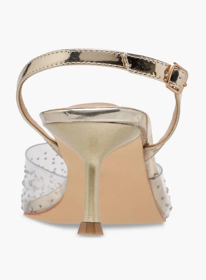 Flora Bella By Shoexpress GOLD Flora Bella Women Kitten Heels for Women | Best Price UAE