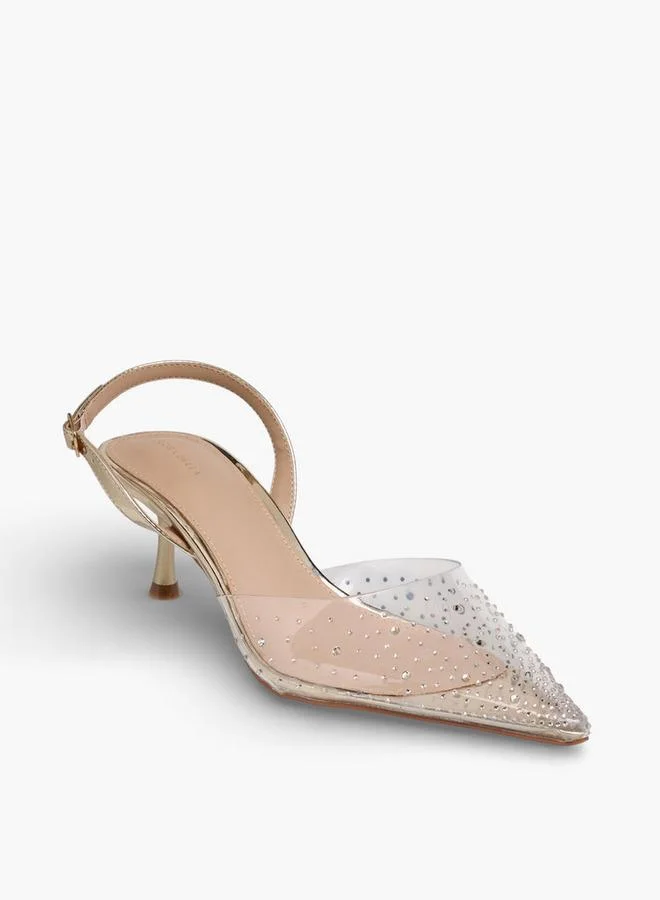 Flora Bella By Shoexpress GOLD Flora Bella Women Kitten Heels for Women | Best Price UAE