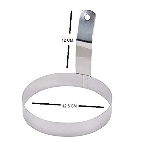 Dynore Stainless Steel Round Egg Ring With Handle Medium- 5 inch,12.5X12.5X12.5 Cm - Image 4