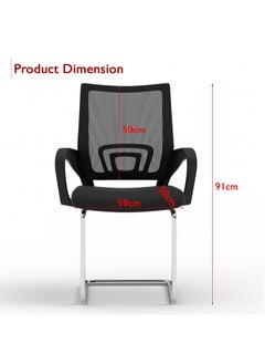 Mahmayi Mahmayi Sleekline 69001C Visitors Chair Black Mesh  - Image 5