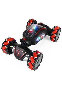 Generic Dual Remote Control Four-Wheel Drive Watch Gesture Sensor Electric Toy Car, Music Light Spray Drift, Red and Black Color, 25X15X6.5CM  - Image 2