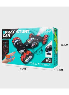 Generic Dual Remote Control Four-Wheel Drive Watch Gesture Sensor Electric Toy Car, Music Light Spray Drift, Red and Black Color, 25X15X6.5CM  - Image 4