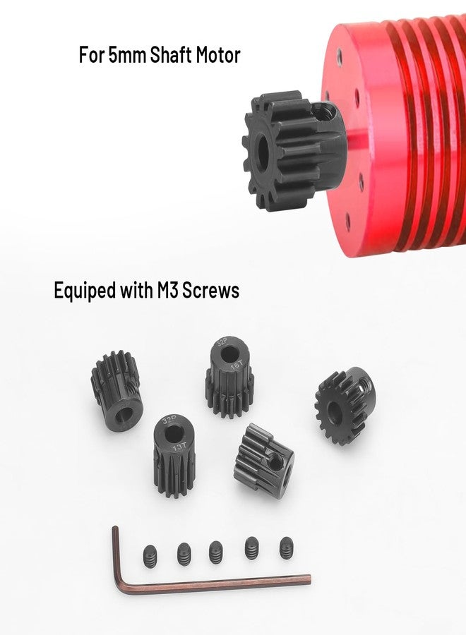 daitoku 32P 5mm Pinion Motor Gear Sets, daitoku 5PCS RC Pinion Gears 13T 14T 15T 16T 17T for HPI Kyosho Losi Axial Tamiya 1/8 1/10 RC Car - Image 4