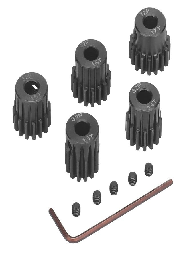 daitoku 32P 5mm Pinion Motor Gear Sets, daitoku 5PCS RC Pinion Gears 13T 14T 15T 16T 17T for HPI Kyosho Losi Axial Tamiya 1/8 1/10 RC Car - Image 1