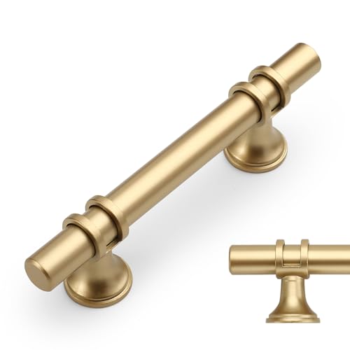 Amerdeco 10 Pack Matte Gold Cabinet Pulls 3 Inch(76MM) Hole Centers Kitchen Cabinet Handles Cabinets Hardware Drawer Pulls ZH0058 - Image 2