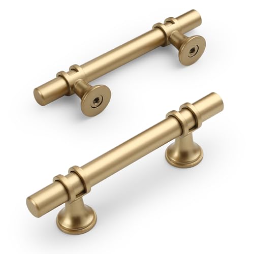 Amerdeco 10 Pack Matte Gold Cabinet Pulls 3 Inch(76MM) Hole Centers Kitchen Cabinet Handles Cabinets Hardware Drawer Pulls ZH0058 - Image 1