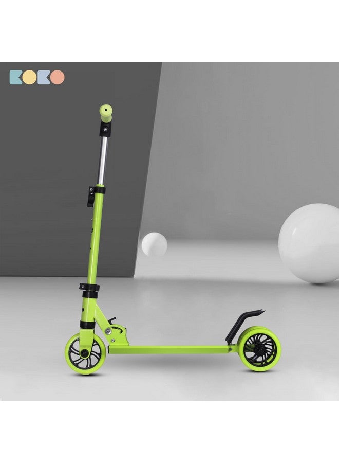 كوكو سكوتر كوكو راودي كيك سكيت مع ارتفاع قابل للتعديل وقابل للحمل، سكوتر للأطفال بعجلات LED من مادة PVC للأعمار من 3 سنوات فما فوق (الحد الأقصى لوزن المستخدم: 50 كجم) (أخضر) - Image 2