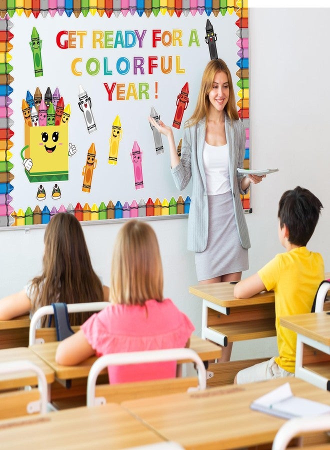 Hedeey 69 Pcs Crayon Bulletin Board Decorations for Classroom,Back to School Crayon Theme Classroom Decor with Border Trims Crayons Name Tags for School Classroom Door Home Wall Decorations - Image 3