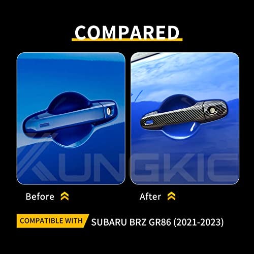 KUNGKIC Car Door Handle Cover Protector for 2021 2022 2023 2024 2025 Toyota GR86 Subaru BRZ Exterior Accessories Handle Cover Frame Trim Kit ABS Sport Style - Image 3