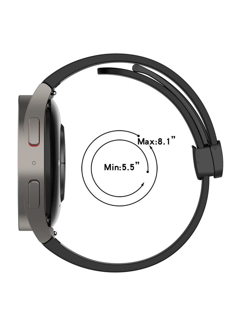 22MM Straps Compatible with Huawei Watch GT5(46MM)/GT4(46MM)/GT3(46MM)/GT3 Pro(46MM)/GT2(46MM)/GT2e(46MM)/GT/GT Runner Huawei Watch 4/4 Pro/3/3 Pro Honor Watch 4 Pro/GS3/Magic Watch 2 Soft Silicone Band With Magnetic Buckle for Men Women Light Grey - Image 4