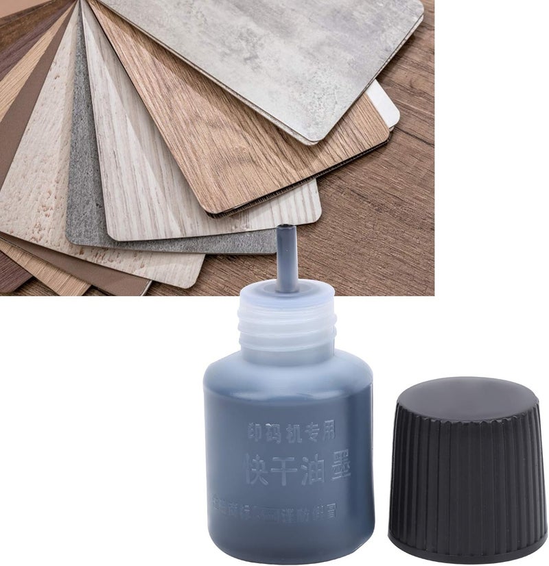 حبر سريع الجفاف للطابعة النافثة للحبر المحمولة، 46 مل حبر أسود، 12 زجاجة - يجف في 5 ثوانٍ، مثالي للأسطح البلاستيكية والمعدنية والزجاجية والورقية والخشبية. - Image 5