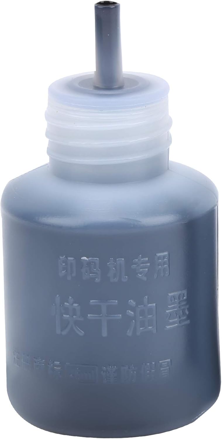 حبر سريع الجفاف للطابعة النافثة للحبر المحمولة، 46 مل حبر أسود، 12 زجاجة - يجف في 5 ثوانٍ، مثالي للأسطح البلاستيكية والمعدنية والزجاجية والورقية والخشبية. - Image 2