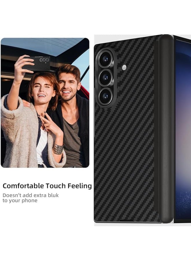 TIGER Ultra-Thin 0.35 mm Protective Case for Samsung Galaxy Z Fold 7 – Anti-Scratch Carbon Fibre Hard Cover with Magnetic MagSafe Compatibility, Slim, Lightweight, and Durable Design, Provides Full Protection Without Bulk, Perfect for Everyday Use – Black - Image 2
