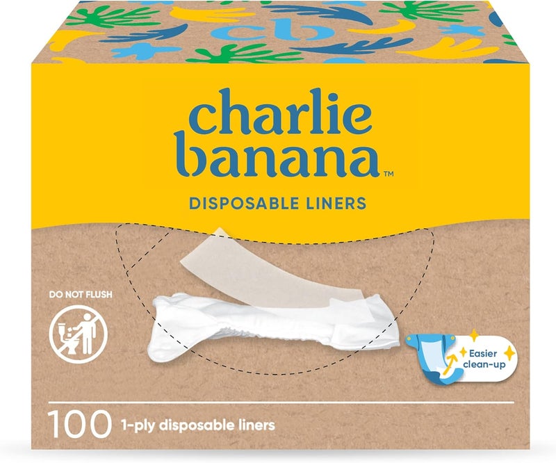 Charlie Banana Disposable Cloth Diaper Liners - 100 Count - Image 1