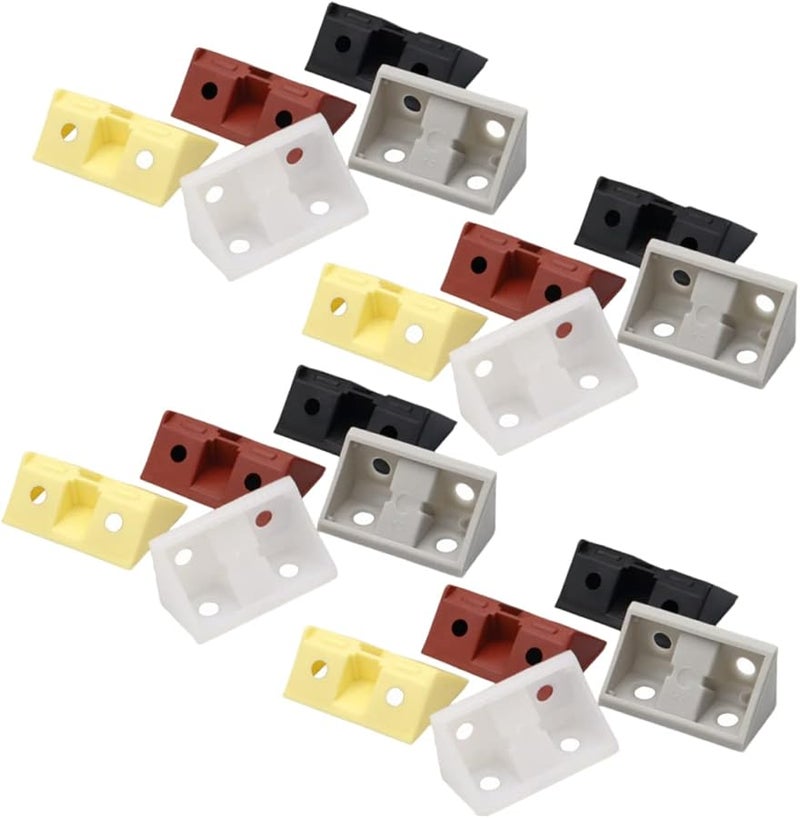 Tehaux 60 Pcs White Plastic Shelf Brackets For Tool Peg Board Cabinet Easy Install - Image 2