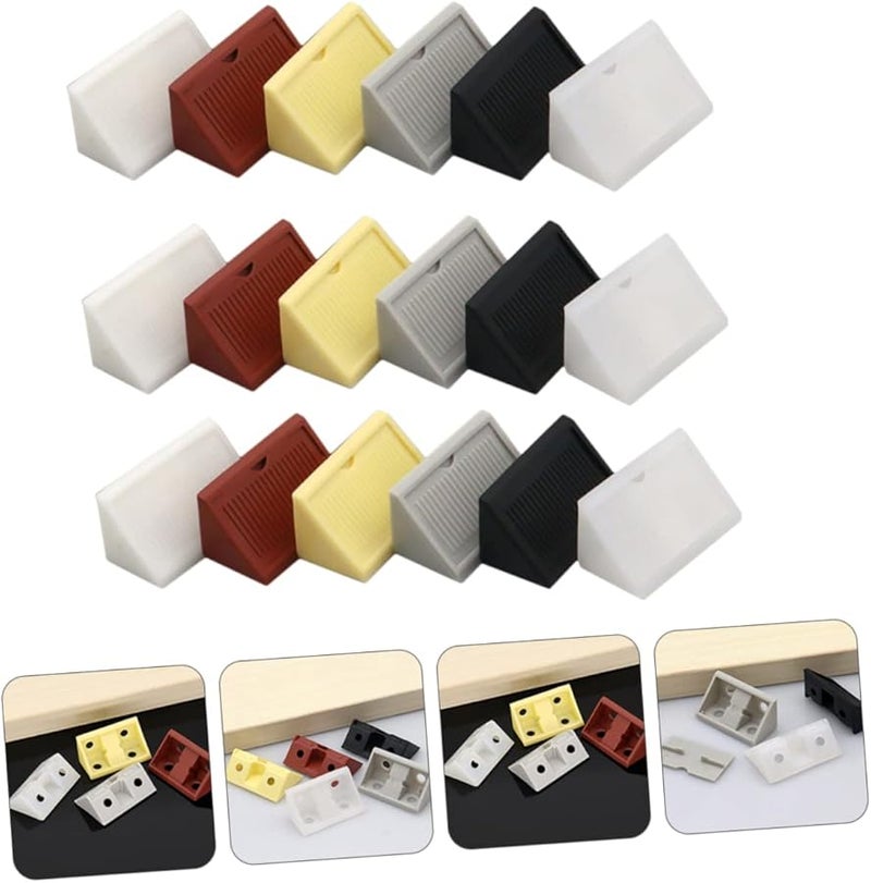 Tehaux 60 Pcs White Plastic Shelf Brackets For Tool Peg Board Cabinet Easy Install - Image 5