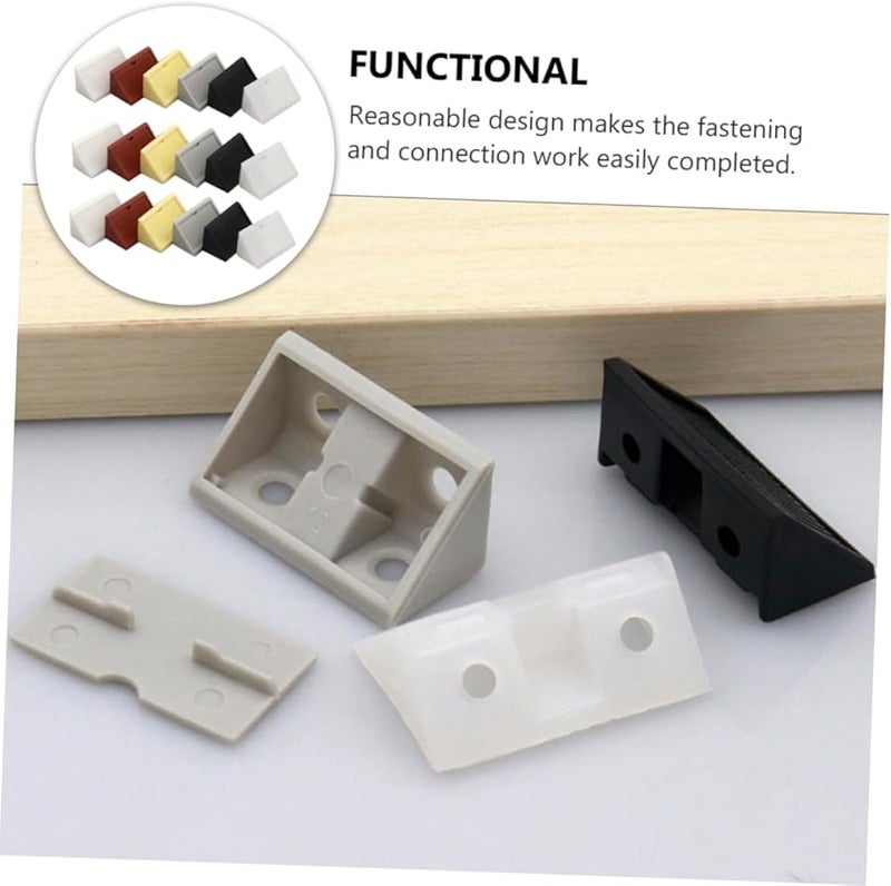 Tehaux 60 Pcs White Plastic Shelf Brackets For Tool Peg Board Cabinet Easy Install - Image 4