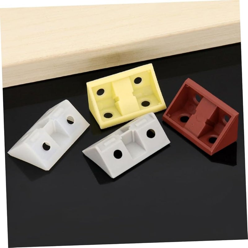 Tehaux 60 Pcs White Plastic Shelf Brackets For Tool Peg Board Cabinet Easy Install - Image 3