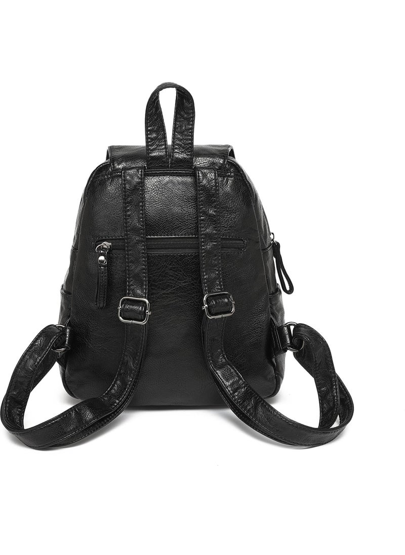Barcelona - Wash Leather Medium Women's Backpack 21-K 1675-2 - Image 1