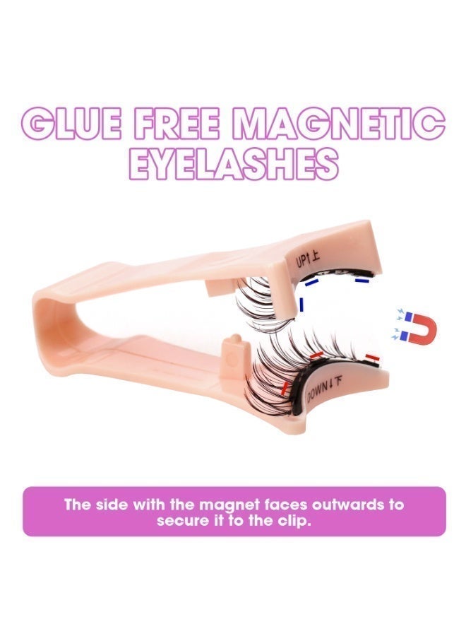 BY SABRINA Magnetic false eyelash set, reusable eyelashes with strong magnets, no need for glue, waterproof, easy to use, quick to wear, completed in 3 seconds, creating a natural makeup look, and lightweight eyelashes - Image 2