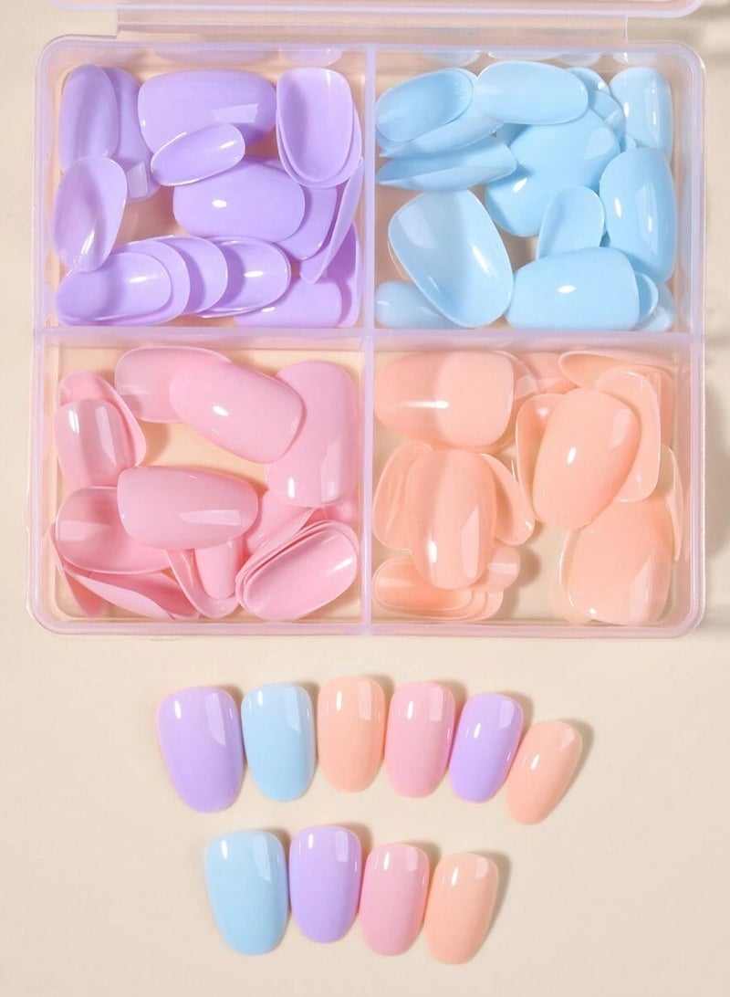 Fake nails, a box of 4 different and distinctive nail colors, suitable for daily wear and parties - Image 4