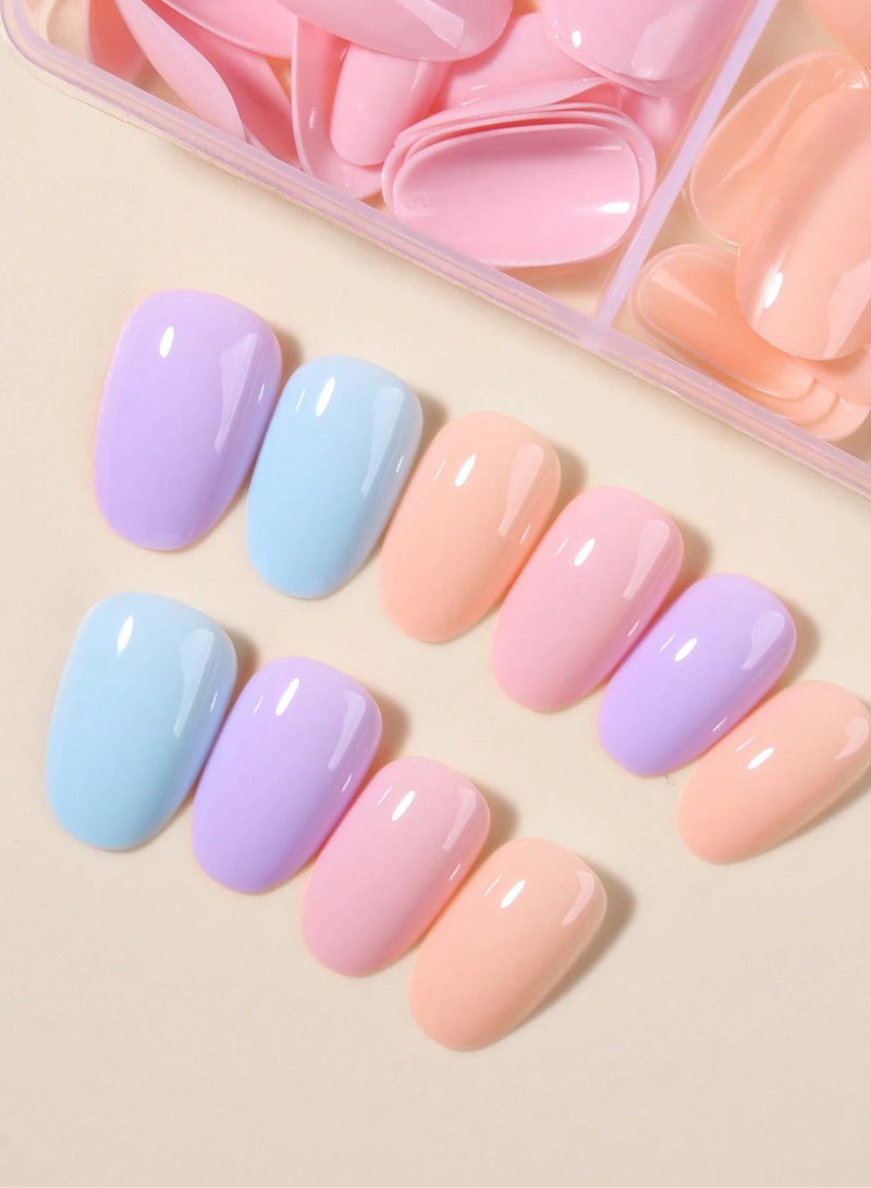 Fake nails, a box of 4 different and distinctive nail colors, suitable for daily wear and parties - Image 3