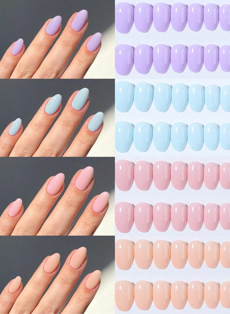 Fake nails, a box of 4 different and distinctive nail colors, suitable for daily wear and parties - Image 1