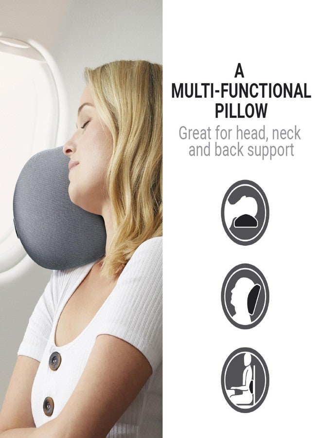 Go Travel Memory Dreamer Universal Pillow, Travel Pillow for Uninterrupted Sleep and Lumbar Support, Deluxe Memory Foam Pillow for Airplane, Bus, Car, and Train, Travel Essentials, Gray - Image 3
