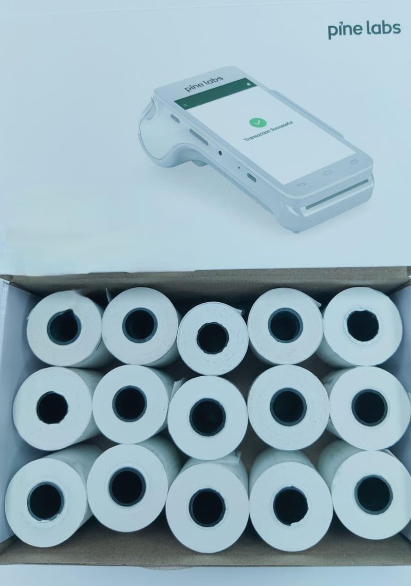Pine Labs | POS Machines Paper Rolls | Printing Rolls | EDC Rolls | POS Rolls | Billing Rolls |15 meter (Length) x 56mm (Width) - 40mm Diameter (Pack of 20) - Image 5