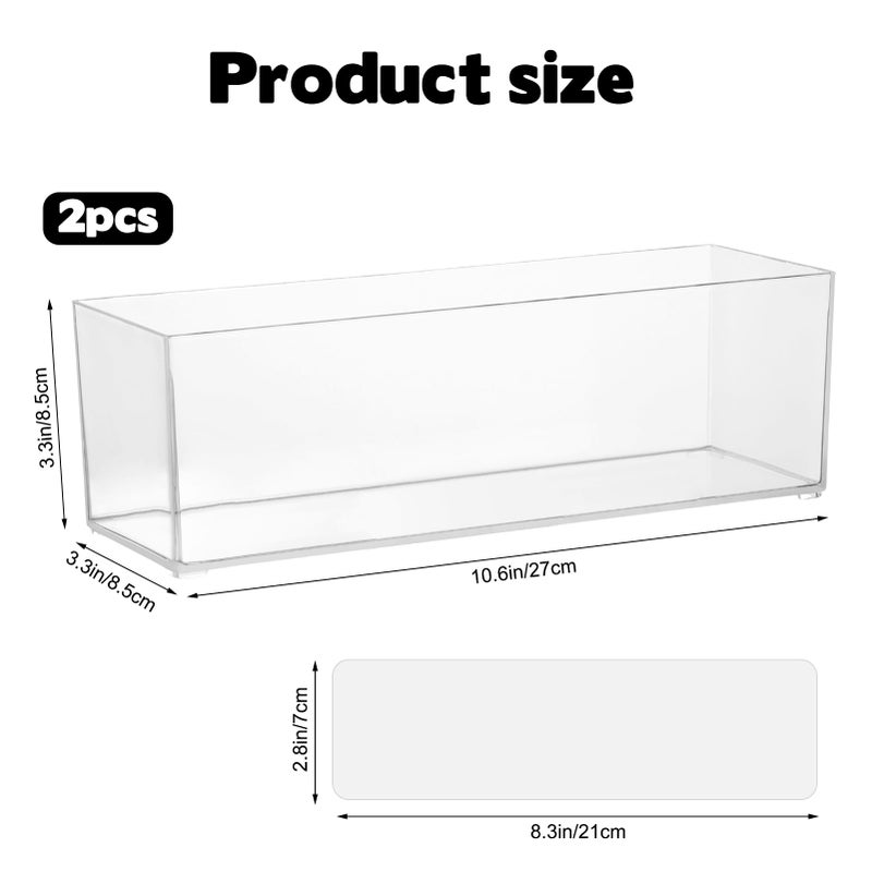 Rainmae 2 Pack Kitchen Cabinet Door Organizer, Lid Organizer Inside Cabinet Wall Mounted Plastic Storage Box Stackable Under Sink Lunchbox Lid Container for Kitchen Bathroom Office Organization - Image 2