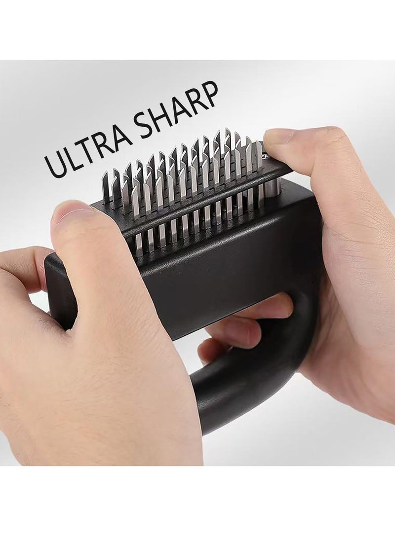 Meat Tenderizer with 48 Stainless Steel Ultra Sharp Needle Blades Heavy Duty Cooking machine for Tenderizing Beef, Turkey, Chicken, Steak, Veal, Pork, Fish  - Image 3