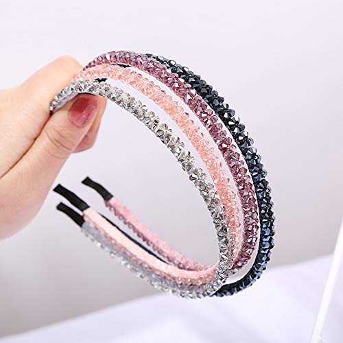 Xiwstar 6Pcs Crystal Beads Headbands Bling Rhinestone Hairband Hair Hoop Band Women Girls Hair Accessories - Image 3
