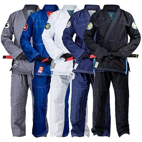Gold BJJ Aeroweave Jiu Jitsu Gi Ultra Lightweight BJJ Gi Preshrunk Brazilian Jiu Jitsu Uniform for Men Black A5 - Image 1