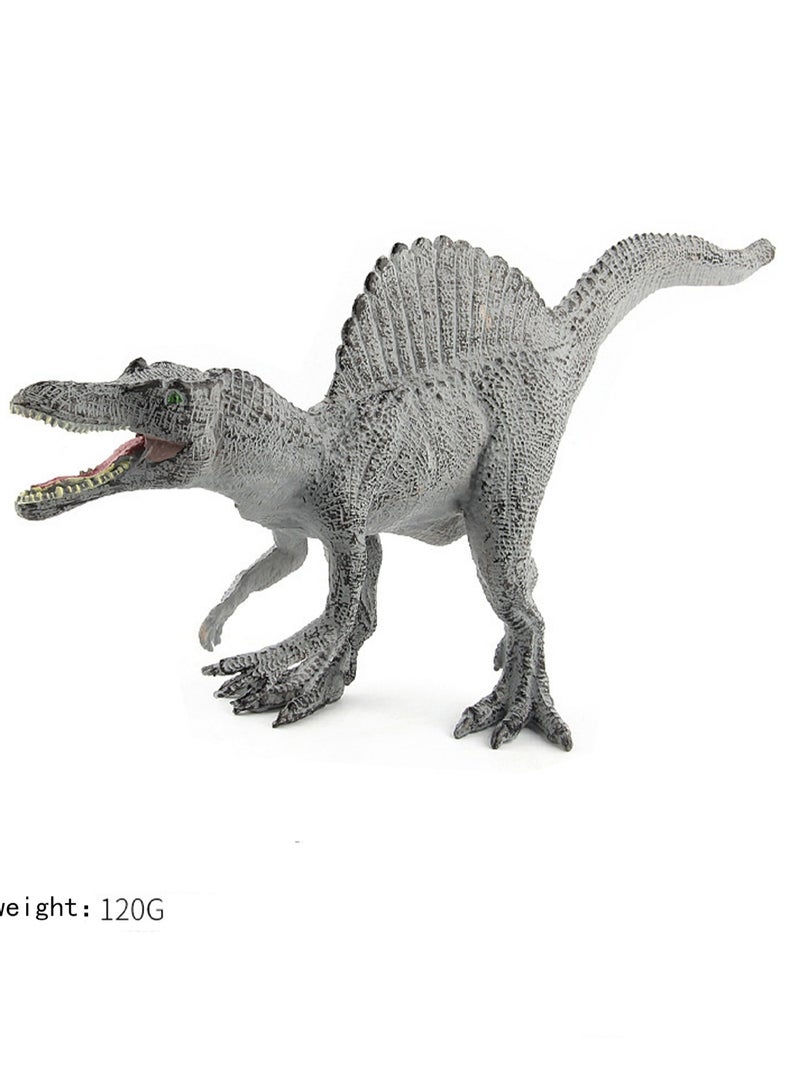11 Inch Light Gray Spinosaurus, Realistic Jurassic Dinosaur Model Toy, Plastic Educational Prehistoric Animal Model For Kids And Toddlers, Gift - Image 1