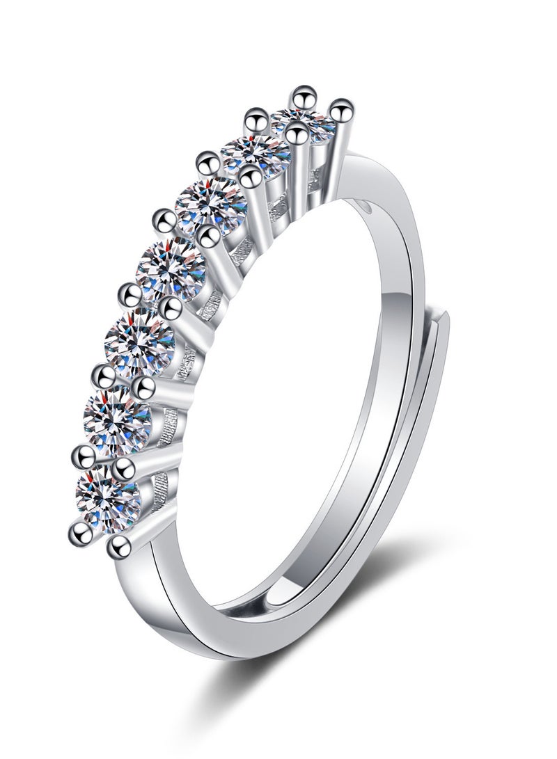 حِرَاس خاتم ألماس عصري بخط مستقيم بتصميم سماء مرصعة بالنجوم - Image 1