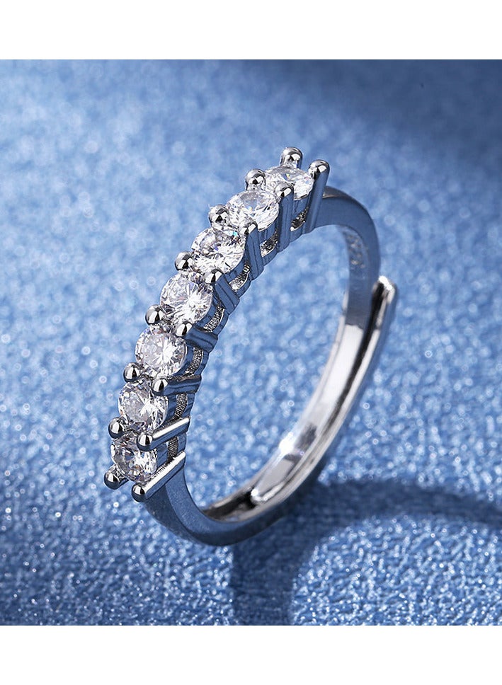 حِرَاس خاتم ألماس عصري بخط مستقيم بتصميم سماء مرصعة بالنجوم - Image 2