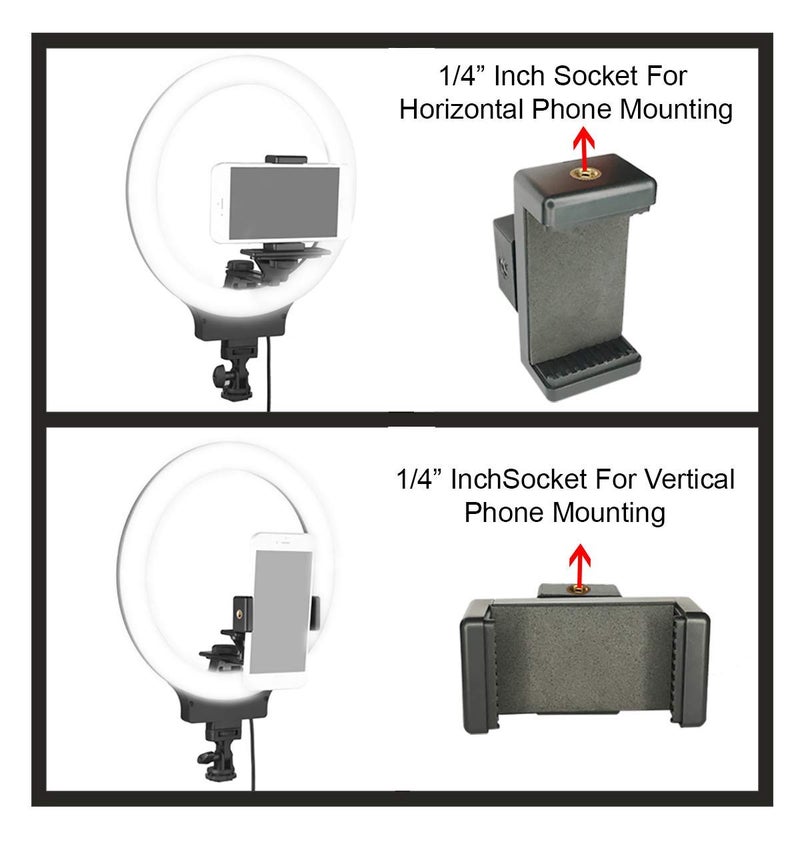 Osaka® 10" Professional LED Ring Light with Stand & Table Tripod for Mobile Phones & Camera, 3 Color Temperature Mode Lighting for Photo Shoot YouTube Video Shooting with Bluetooth for Andoid/iOS - Image 2