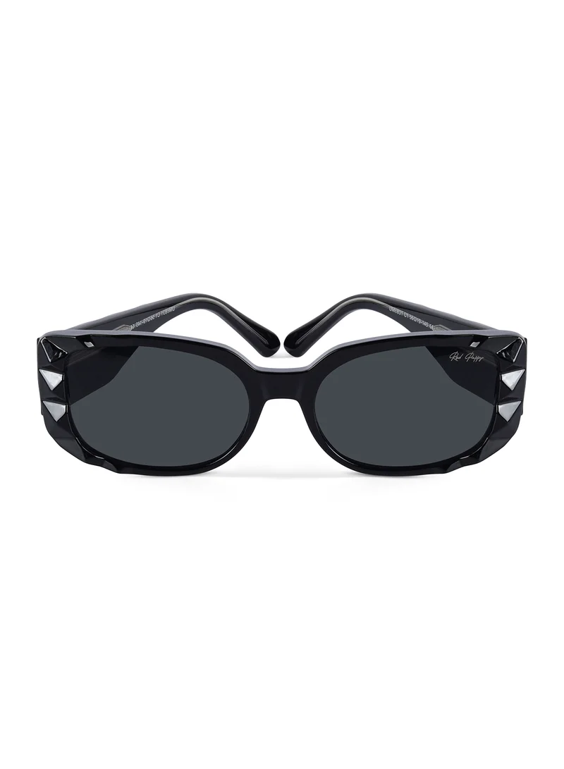 Woggles Red Pappy Aetheris Black Rectangle Sunglasses