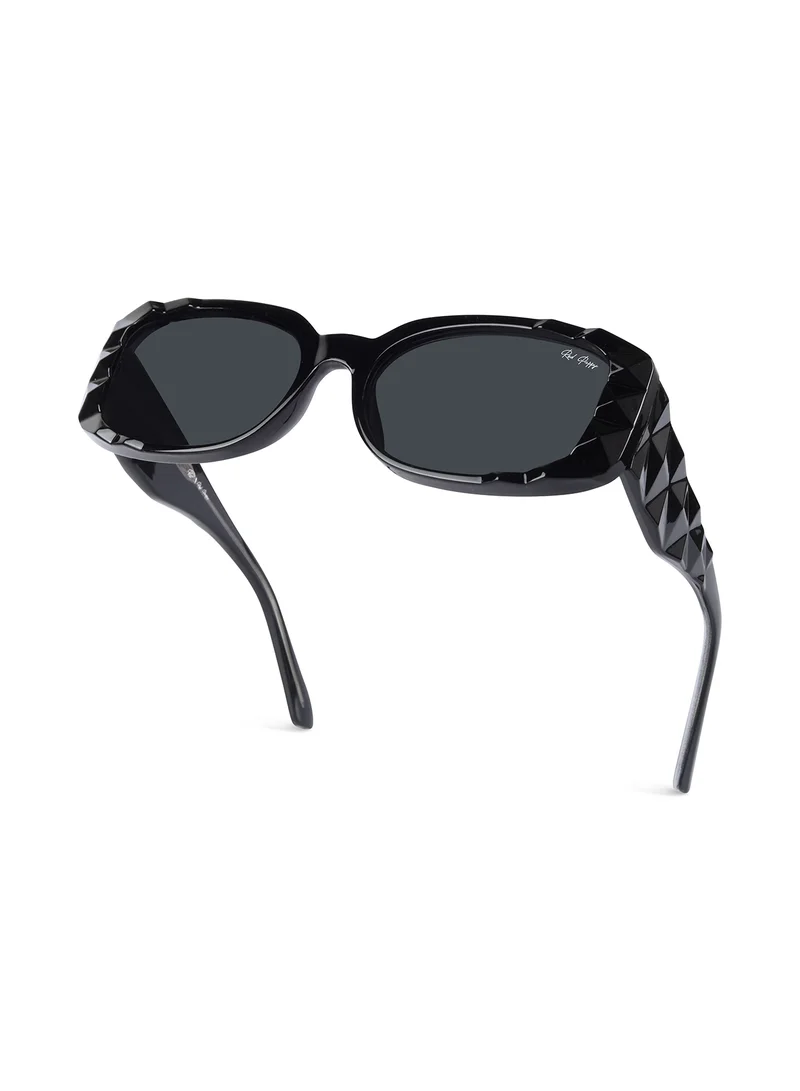 Woggles Red Pappy Aetheris Black Rectangle Sunglasses