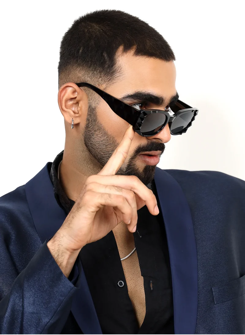 Woggles Red Pappy Aetheris Black Rectangle Sunglasses