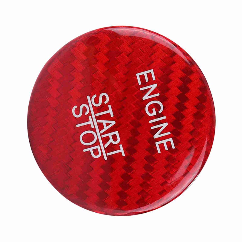 Red Carbon Fiber Engine Start Button Cover Trim for Mercedes Benz A B C GLC GLA CLA ML Class - Image 2