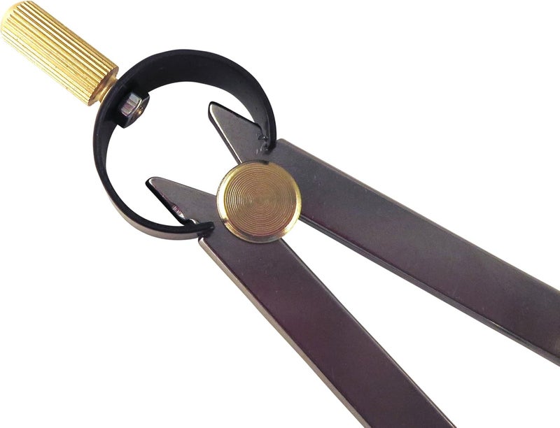 Taytools Toolmaker's “Yankee” Quick-Spring Nut, Rapid Adjust, Spring Dividers Calipers Compass, 0-4.25” / 108 mm Range, Brass Fulcrum and Fine Adjustment Mechanism, Flat Leg, C7-4 - Image 4