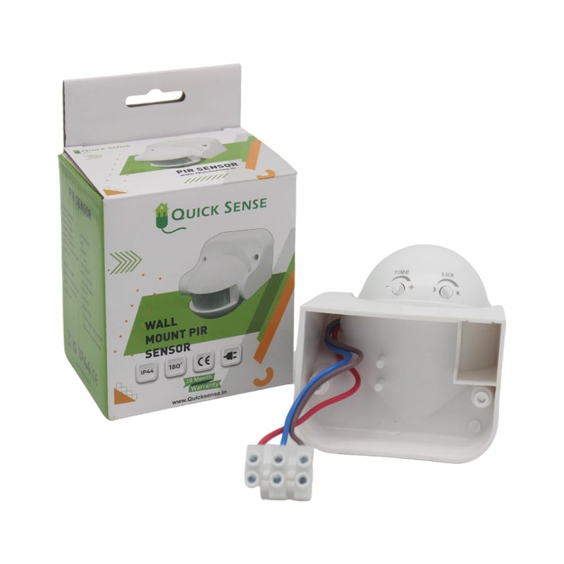 Quick Sense (Qs-09): 180` 220V LUX Time Adjustment, Wall-Mount PIR Motion Switch with Light Energy Saving Automatic Sensor, White - Image 2