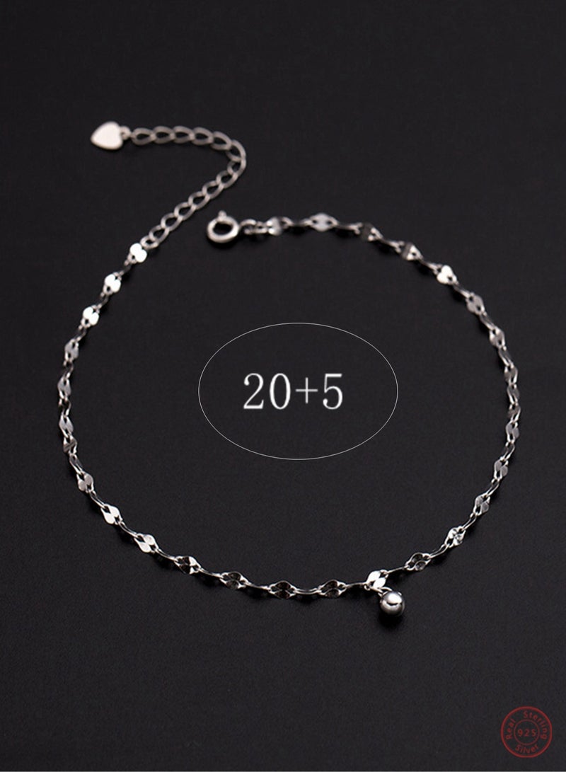 خلخال حبة نقل فضي 925 لكامل الجسم ، صندوق هدايا ، تاريخ عصري وحساس ، هدية ، مزاج ، فتاة متعددة الاستخدامات - Image 4