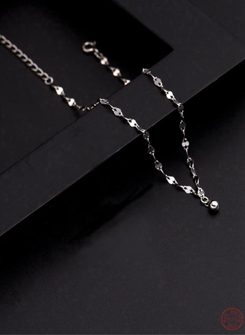 خلخال حبة نقل فضي 925 لكامل الجسم ، صندوق هدايا ، تاريخ عصري وحساس ، هدية ، مزاج ، فتاة متعددة الاستخدامات - Image 3