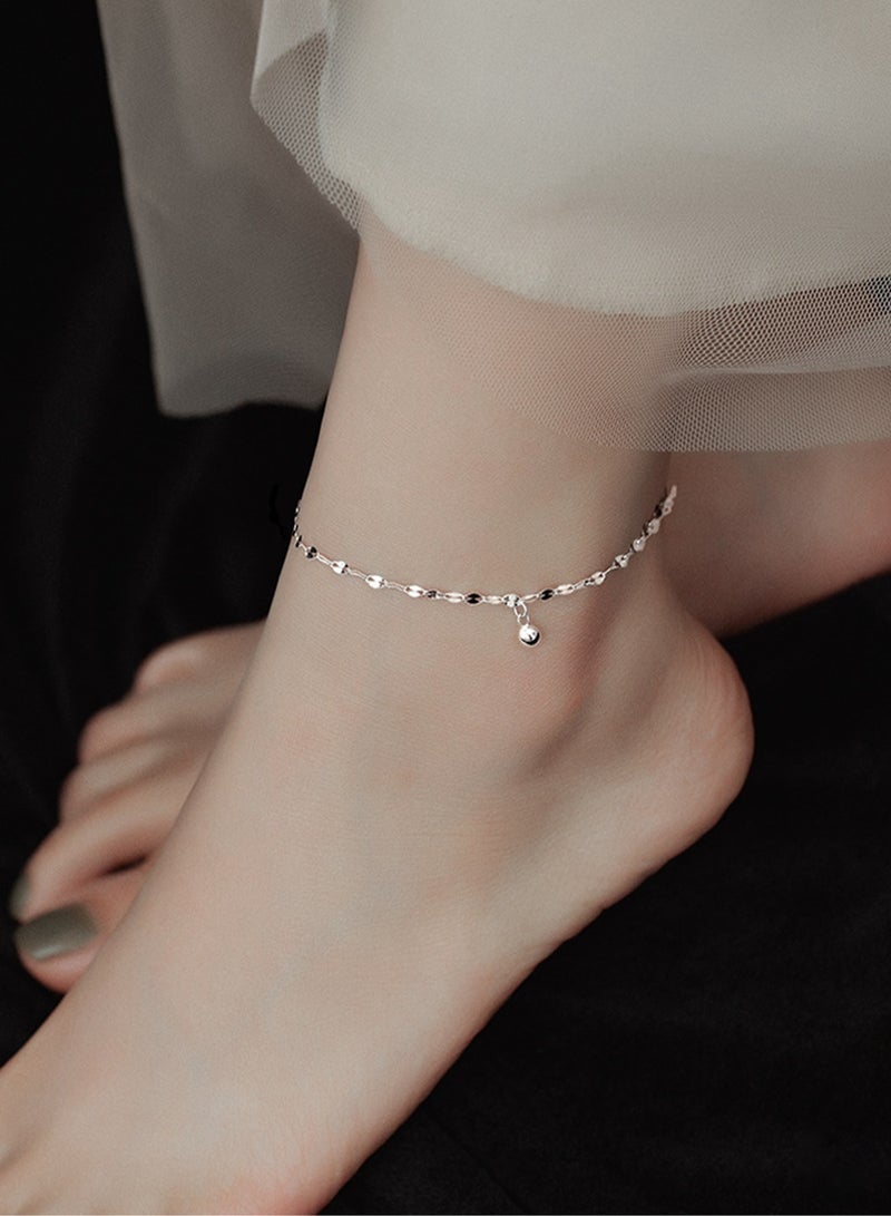 خلخال حبة نقل فضي 925 لكامل الجسم ، صندوق هدايا ، تاريخ عصري وحساس ، هدية ، مزاج ، فتاة متعددة الاستخدامات - Image 1