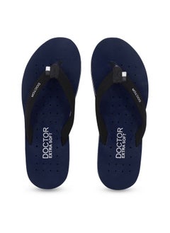 DOCTOR EXTRA SOFT House Slipper for Women's Care Dr Orthopaedic Super Comfort Fitting Flat Cushion Chappal Flip-Flop for Ladies and Girl’s OR-D-19-NAVY-9 UK